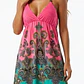 Vestido Playero Corto Halter Paisley CRISTINA LOVE (S) NUEVO CON ETIQUETAS - thumbnail 2