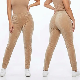 Pantalón Recto de Corderoy / Pana Beige Elasticado ALFRED DUNNER (L) NUEVO CON ETIQUETAS