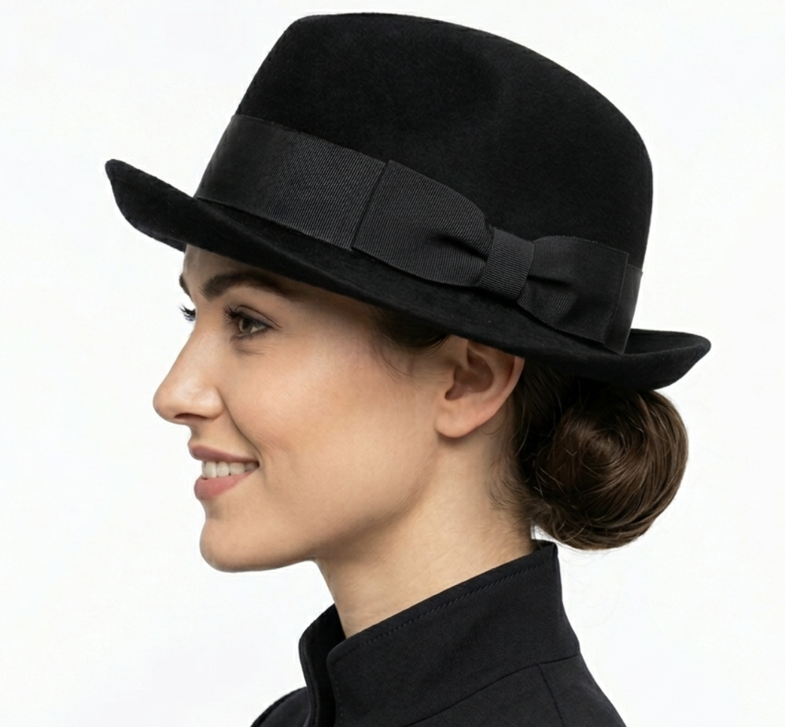 Sombrero Fedora Vintage 1950´s President Fieltro Pelo Conejo BRÜDER DOBESCH (UNISEX) 1