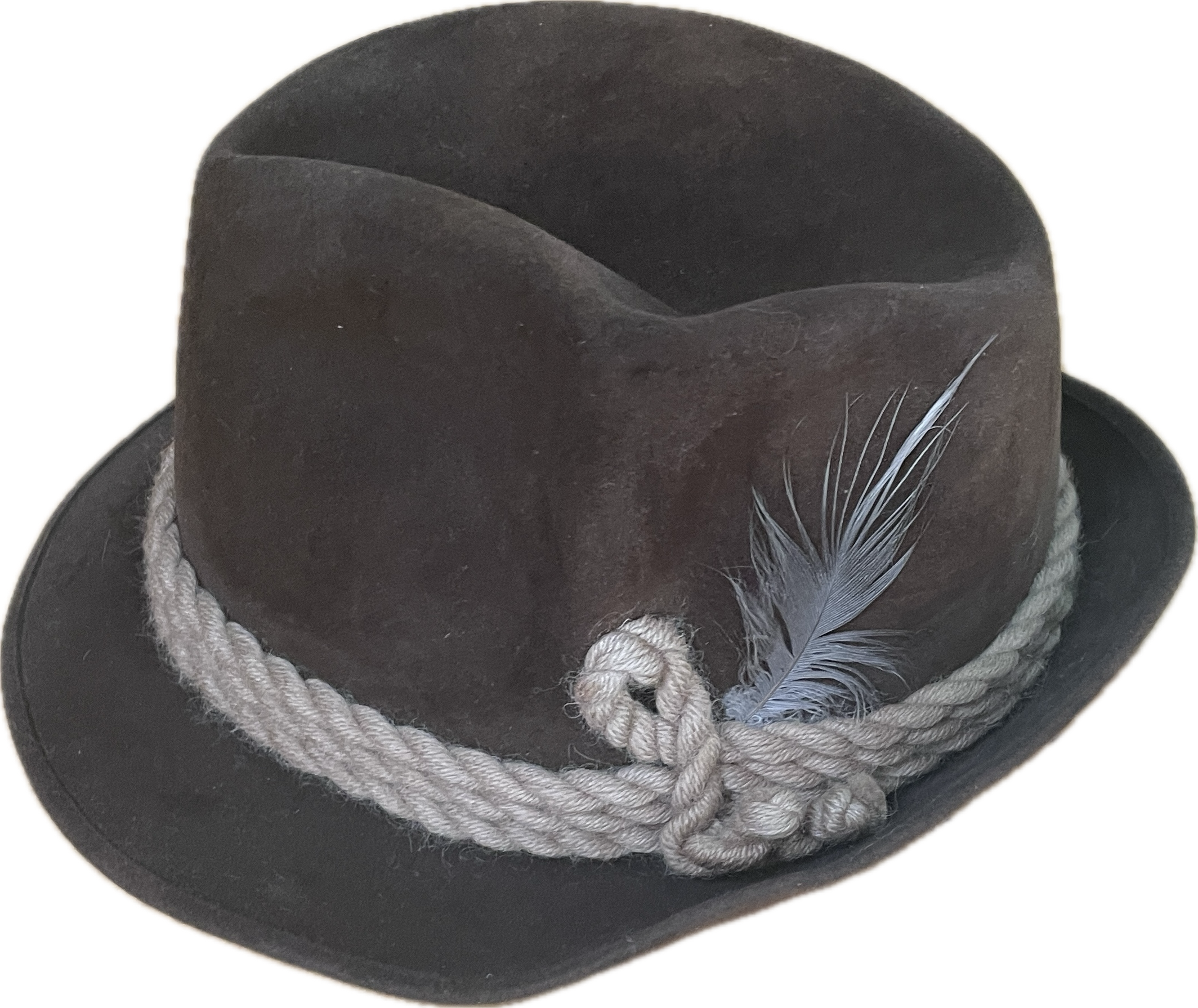 Sombrero Tradicional Alpino Cordón Pluma Vintage 70's OTTO GLÖCKNER (S/M) UNISEX 3