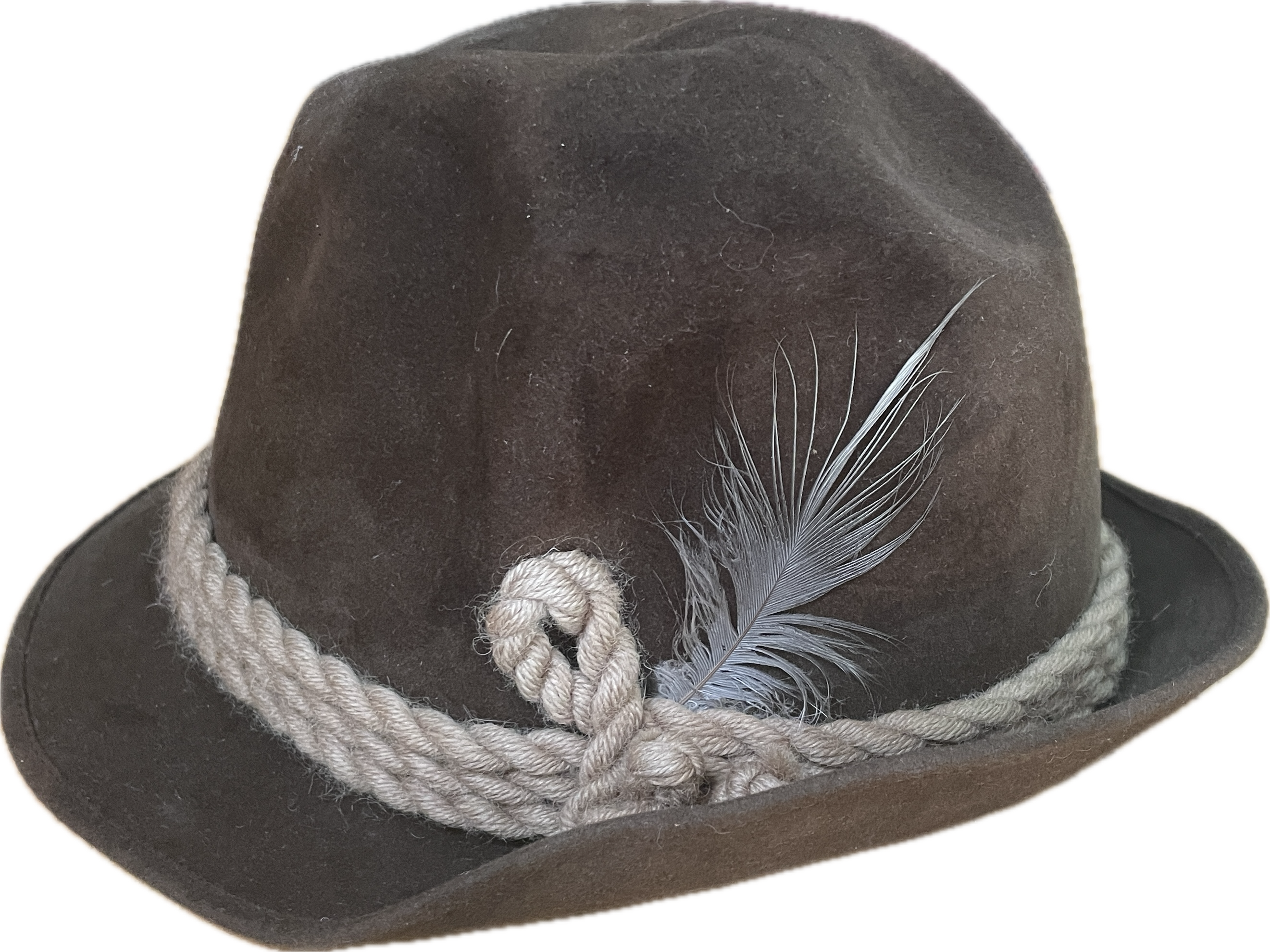 Sombrero Tradicional Alpino Cordón Pluma Vintage 70's OTTO GLÖCKNER (S/M) UNISEX 5