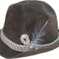Sombrero Tradicional Alpino Cordón Pluma Vintage 70's OTTO GLÖCKNER (S/M) UNISEX - Miniatura 5