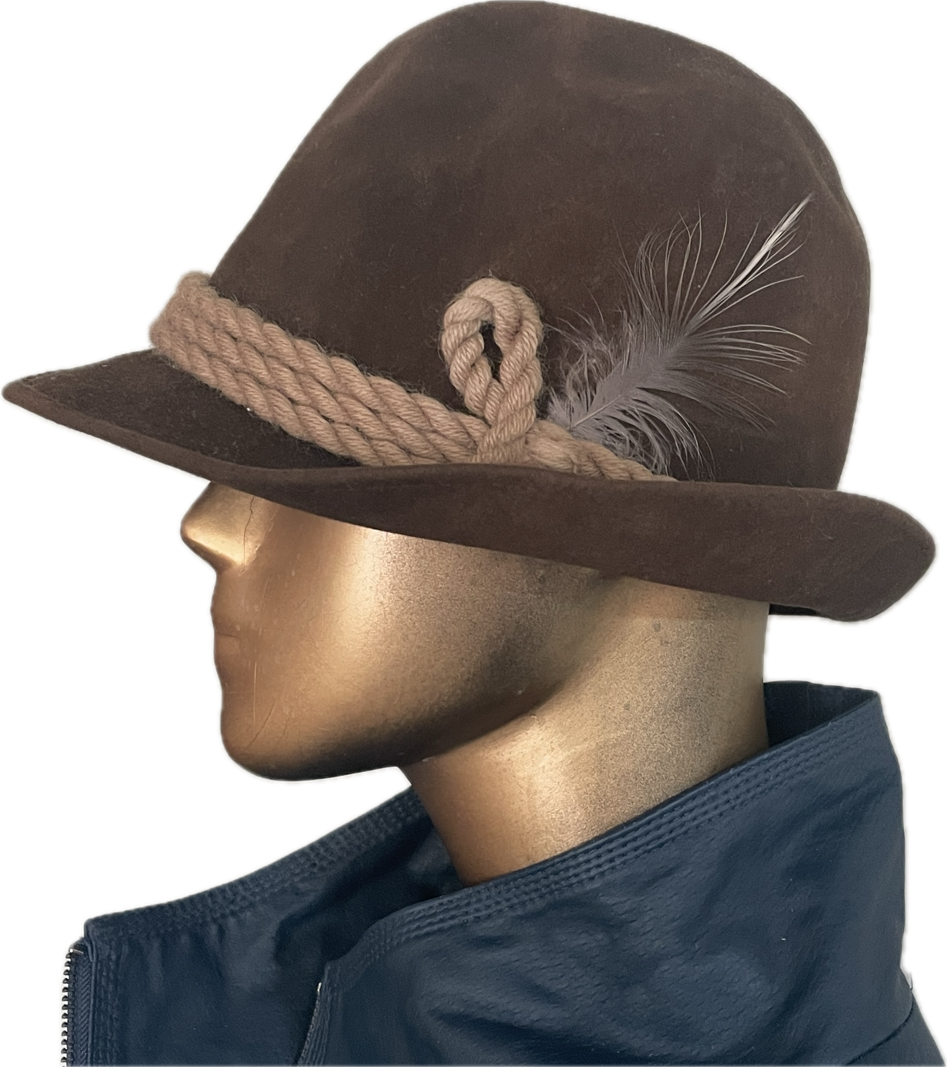 Sombrero Tradicional Alpino Cordón Pluma Vintage 70's OTTO GLÖCKNER (S/M) UNISEX 7