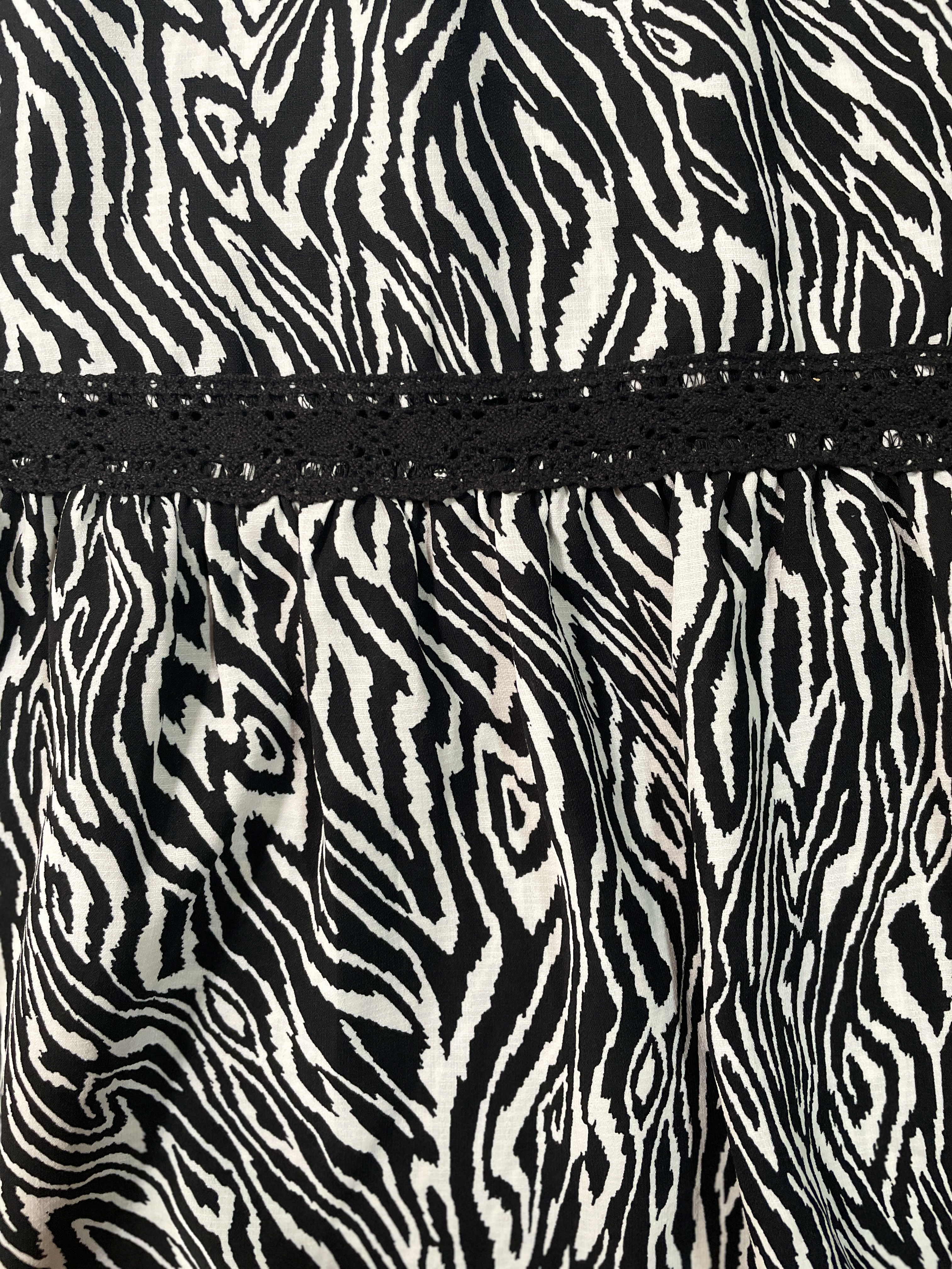Vestido Largo Convertible Shoulder Bustier Zebra Print SOFÍA VERGARA (XS) NUEVO CON ETIQUETAS 3