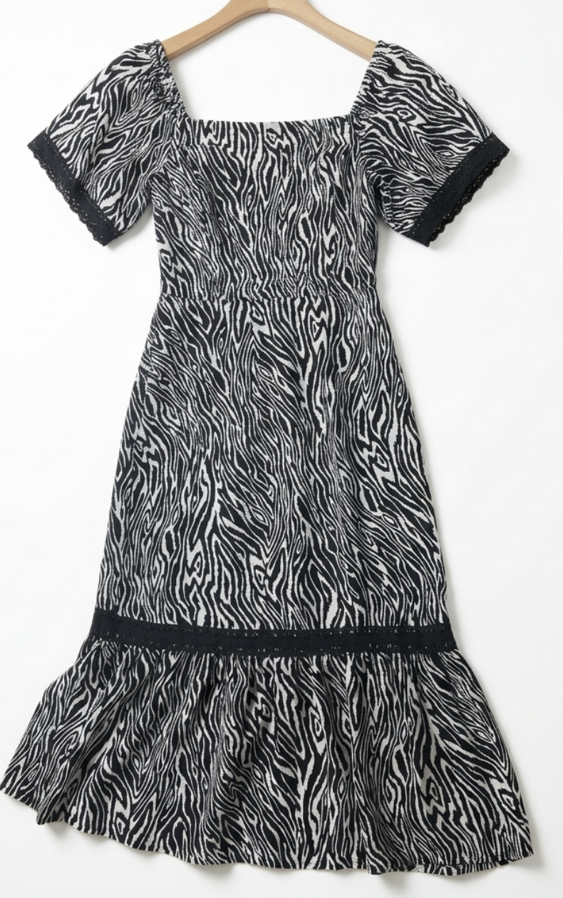 Vestido Largo Convertible Shoulder Bustier Zebra Print SOFÍA VERGARA (XS) NUEVO CON ETIQUETAS 6