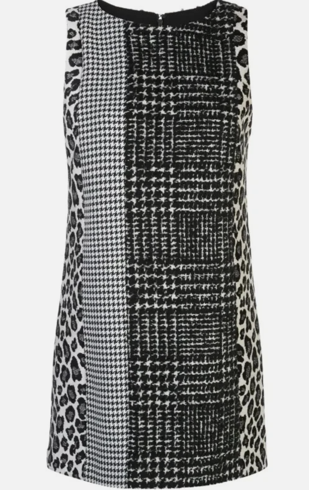 Vestido Clyde Shift Dress Tweed Patchwork 60% Lana ALICE + OLIVIA (M) 5