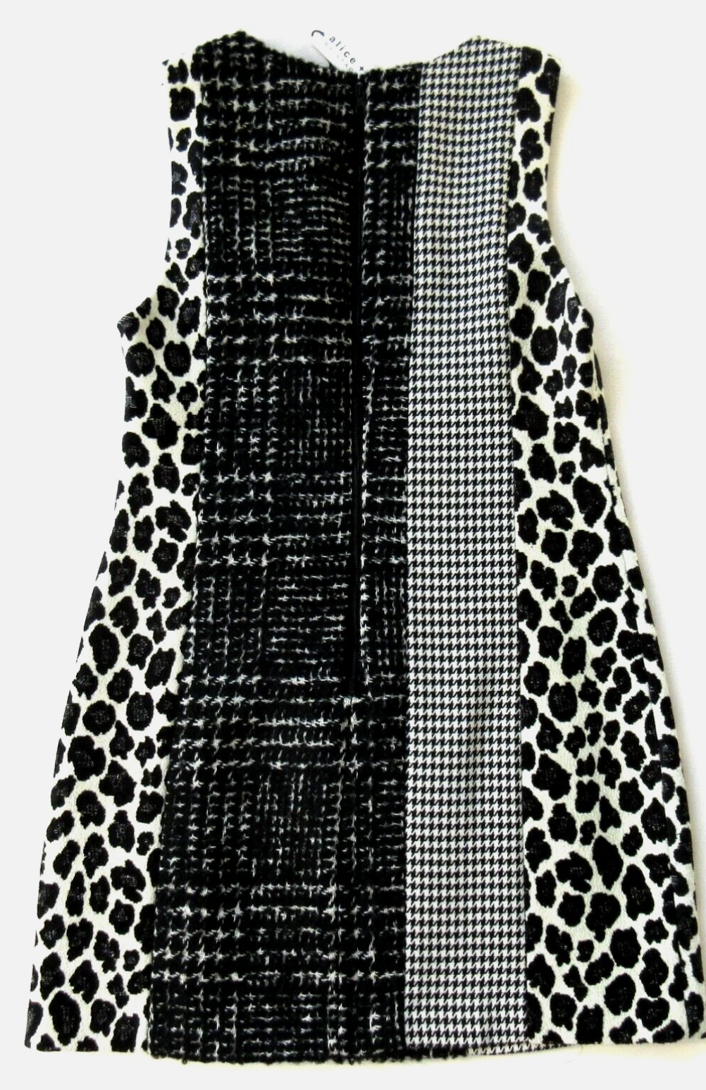 Vestido Clyde Shift Dress Tweed Patchwork 60% Lana ALICE + OLIVIA (M) 6