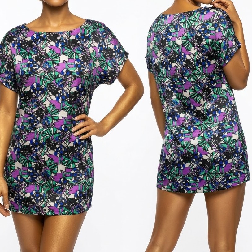 Vestido Corto / Túnica Estampado Geométrico TOPSHOP (S-M) SHOWROOM 1