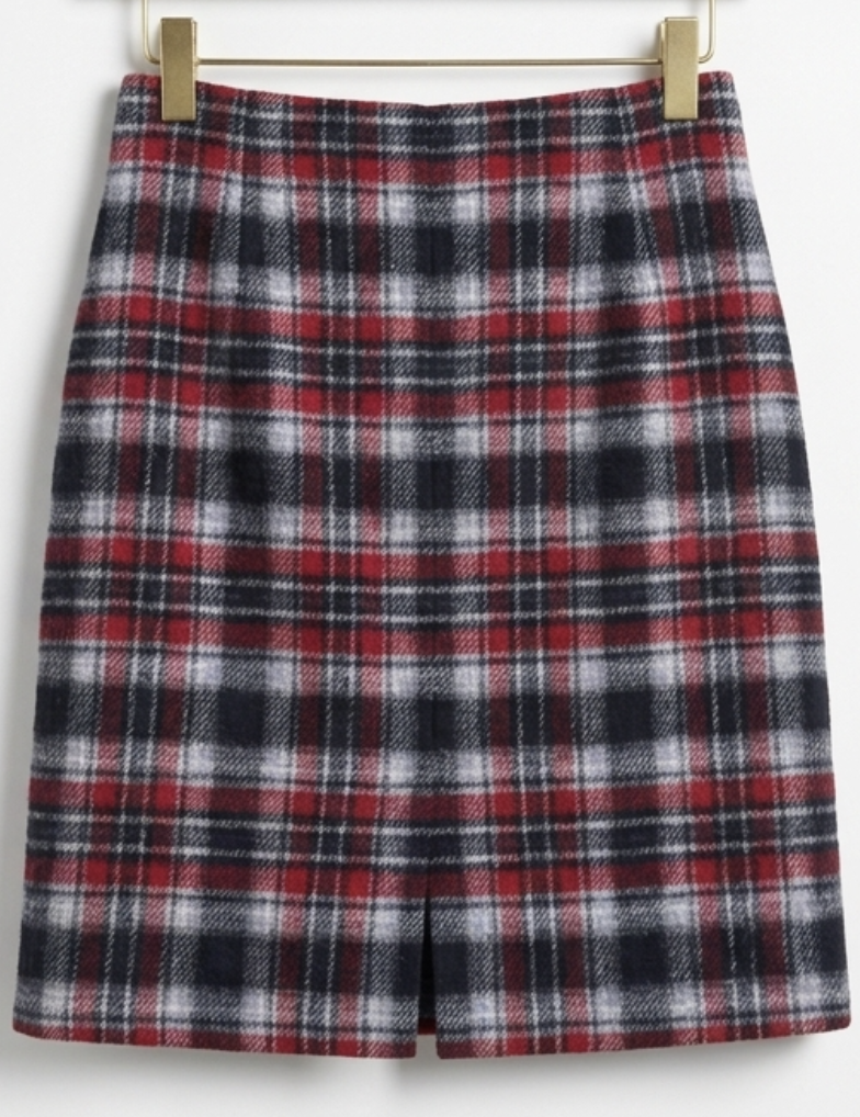 Falda Escosesa Wrap 85% Lana Dark Academia EDDIE BAUER (M) TRUE VINTAGE 4