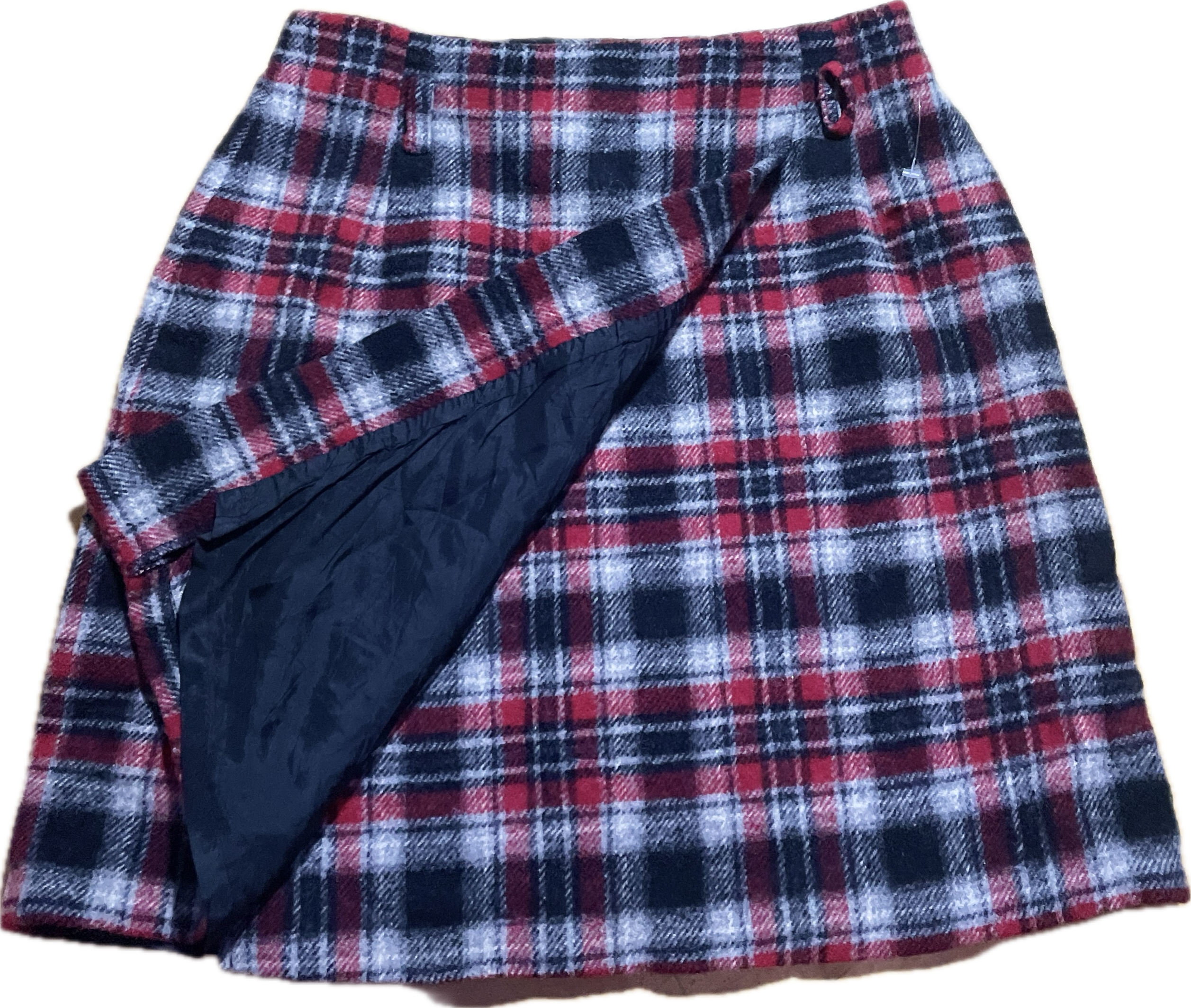 Falda Escosesa Wrap 85% Lana Dark Academia EDDIE BAUER (M) TRUE VINTAGE 7
