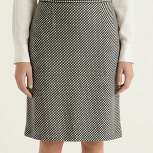 Falda A Line Pata de Gallo 90% Lana 10% Cachemira Años 90's DKNY (L) TRUE VINTAGE