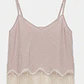 Top Lencero 100% Seda Dusty Pink Encaje WILFRED BY ARITZIA (XS-S) SHOWROOM - Miniatura 3
