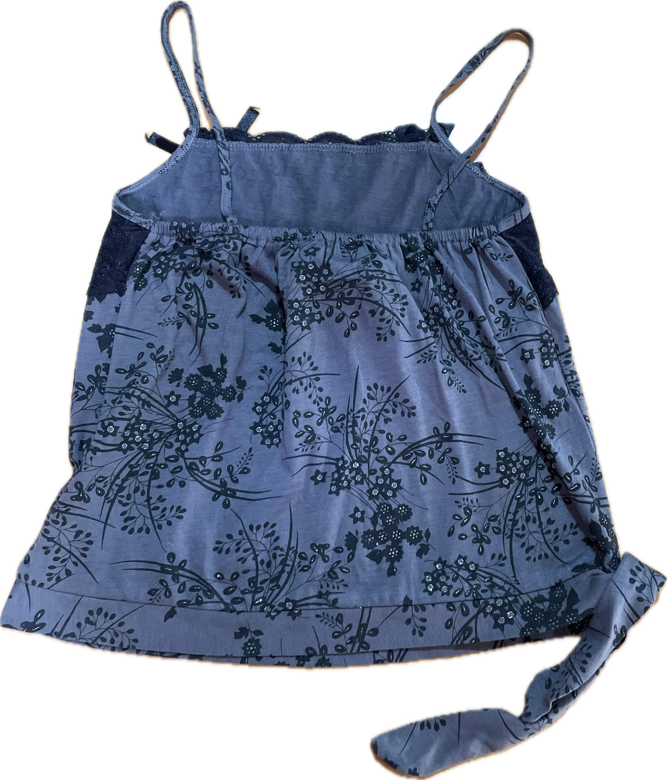 Top Lencero Encaje Brillos LAMASAT (XS-S) NUEVO CON ETIQUETAS 5