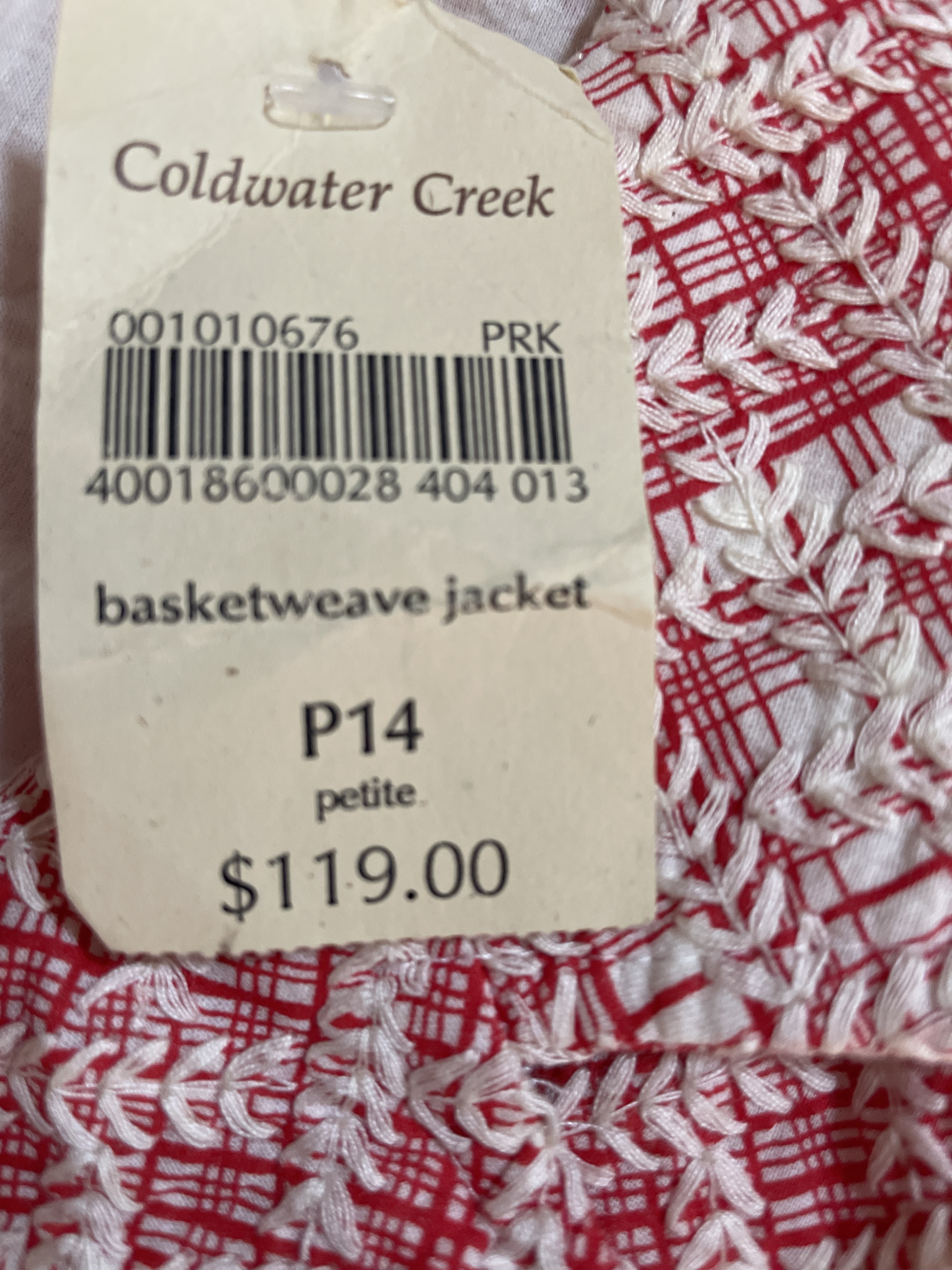 Chaqueta Tejida Sastre 100% Algodón COLDWATER CREEK (L) NUEVO CON ETIQUETAS 3