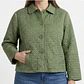 Chaqueta Acolchada Bordado Eyelet Verde Metalizado CHICO'S (L) SHOWROOM - Miniatura 1