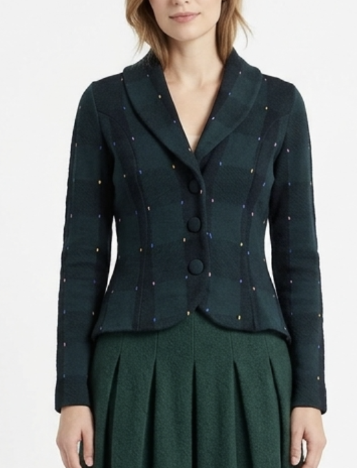Cardigan Punto Texturizado Peplum Shawl Collar HWR FOR ANTHROPOLOGY (XS) SHOWROOM 4