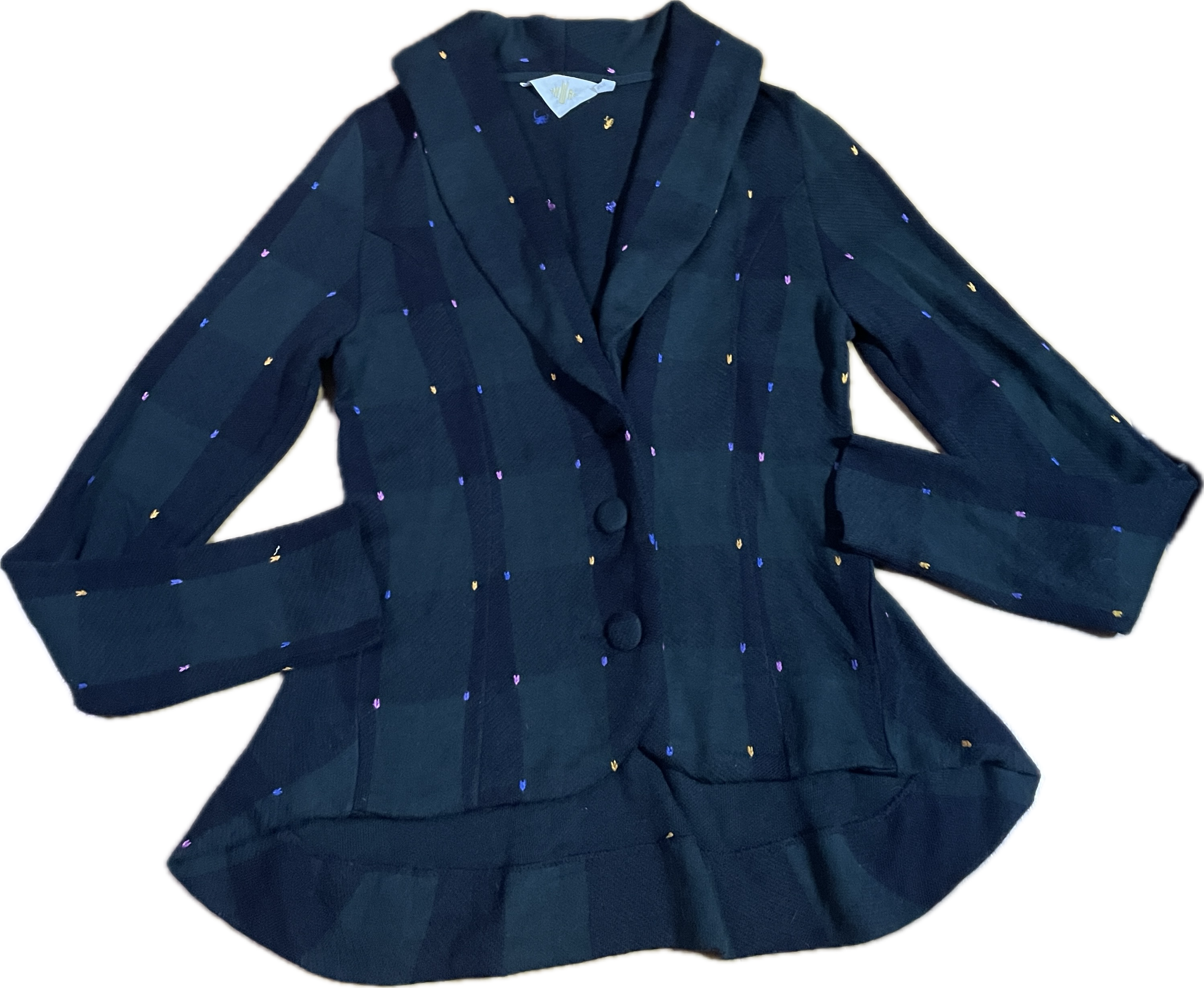 Cardigan Punto Texturizado Peplum Shawl Collar HWR FOR ANTHROPOLOGY (XS) SHOWROOM 7