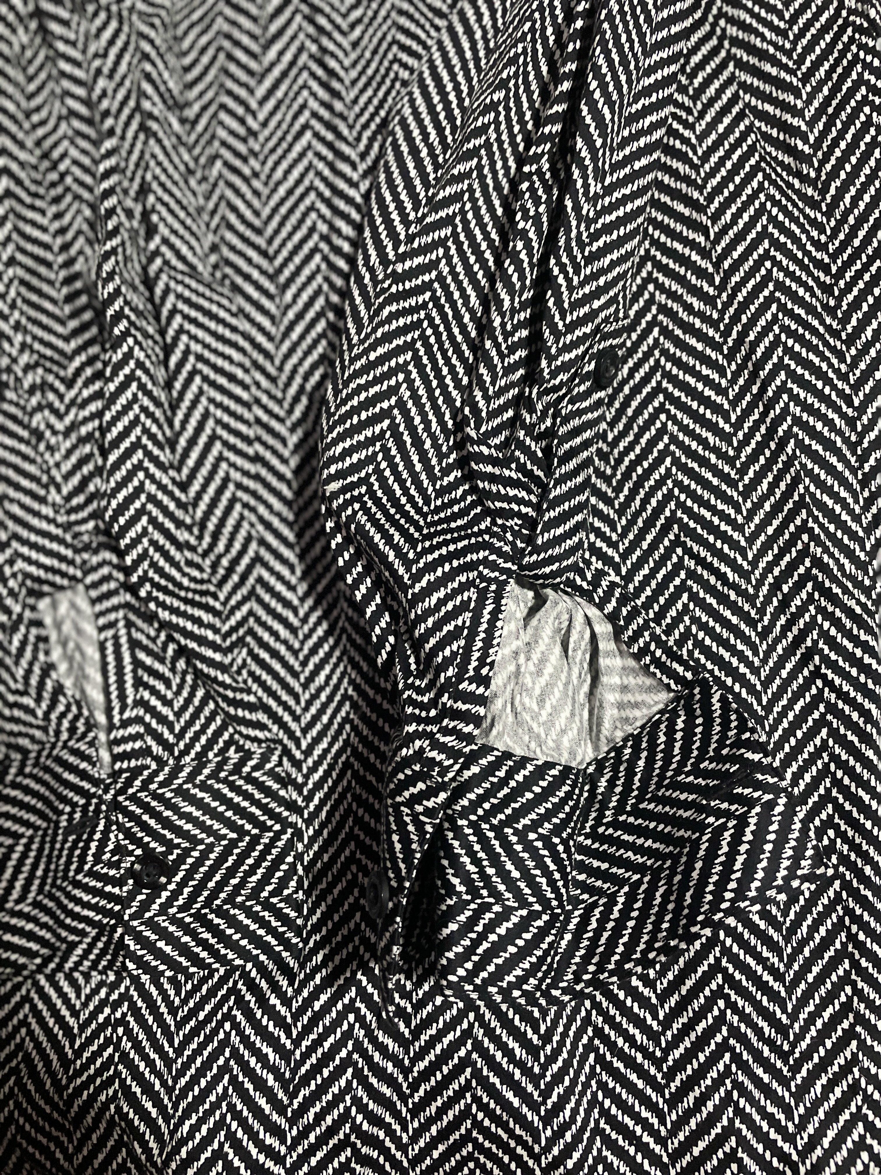 Blusa Manga Larga Zig Zag Chevrón Wrinkle Free CHICO'S (S) SHOWROOM  5