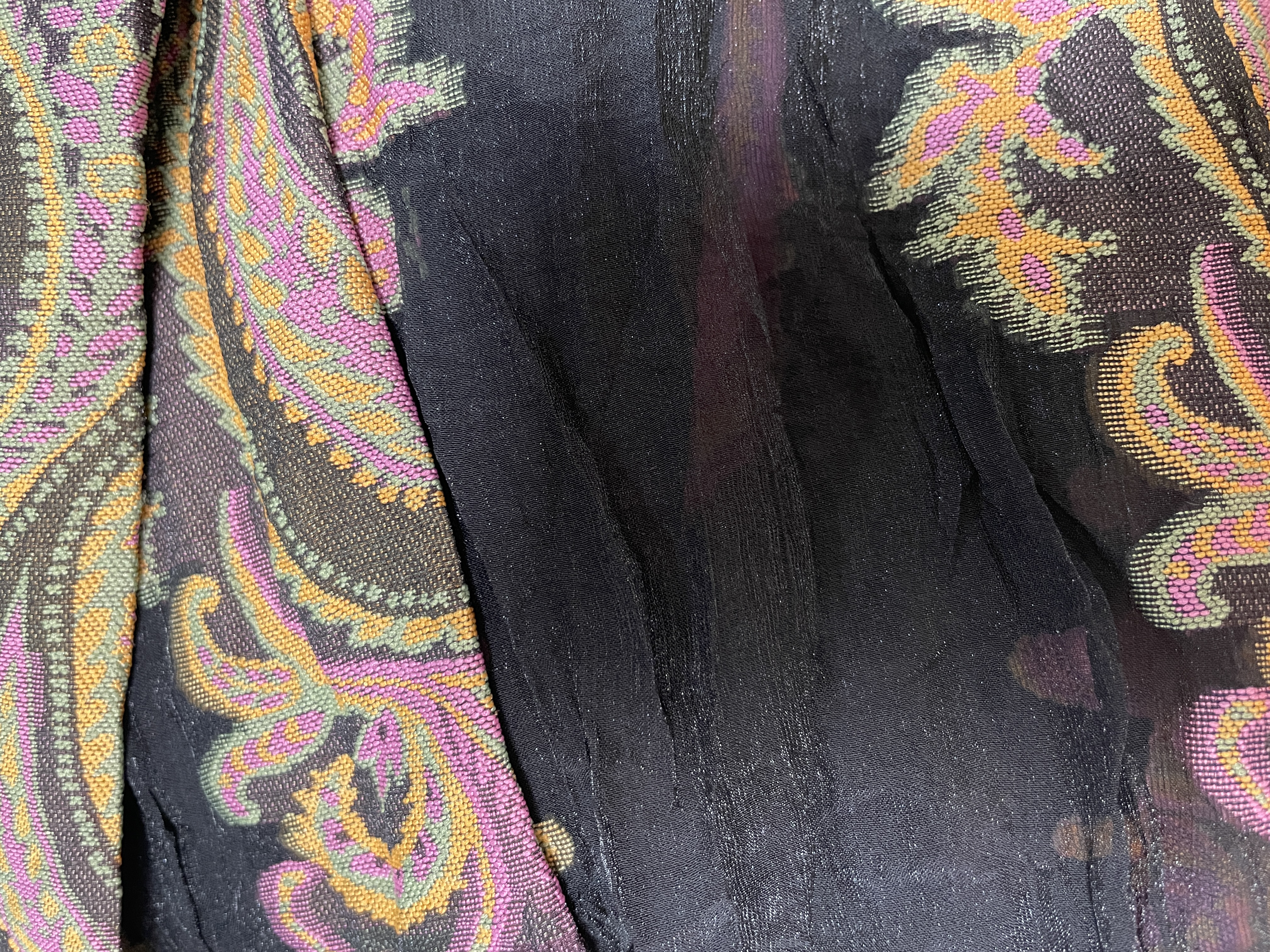 Falda Plisada larga Paisley Organza Crinkle COLDWATER CREEK (S) NUEVO CON ETIQUETAS 4