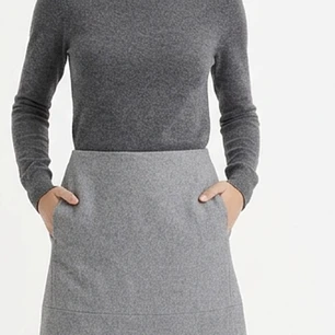 Falda 80% Lana Bolsillos Frontales Gris Melange J.CREW (M-L) SHOWROOM