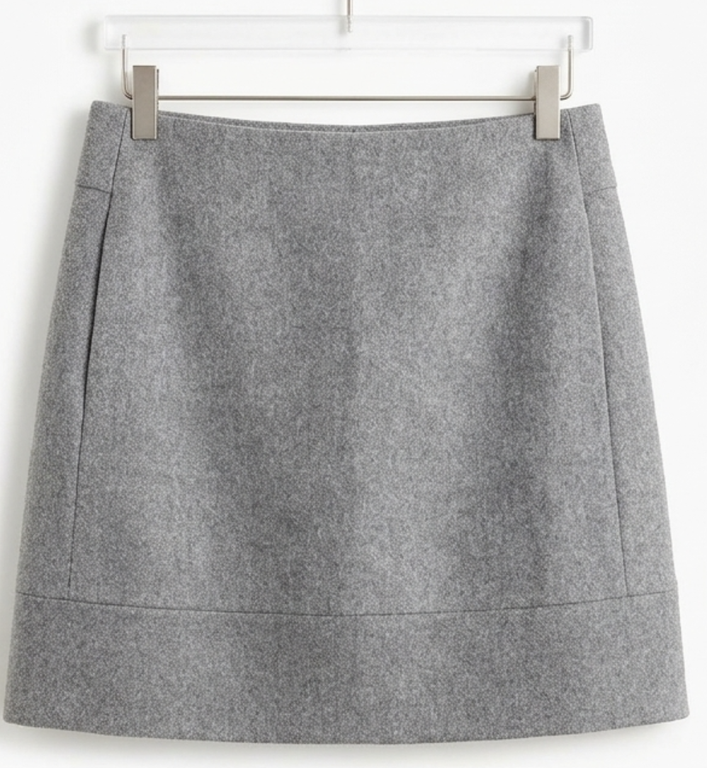 Falda 80% Lana Bolsillos Frontales Gris Melange J.CREW (M-L) SHOWROOM 3
