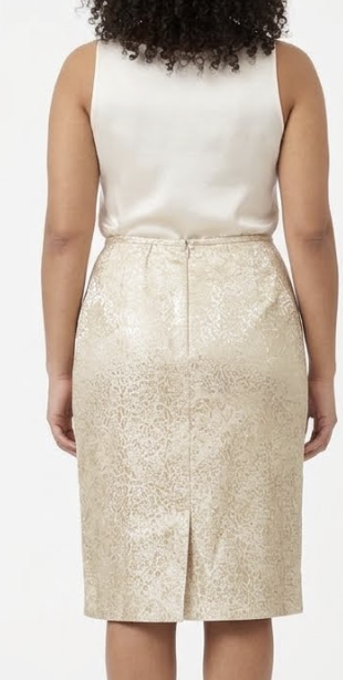 Falda Recta Ejecutiva Jacquard Satinado LE SUIT (M) SHOWROOM 2
