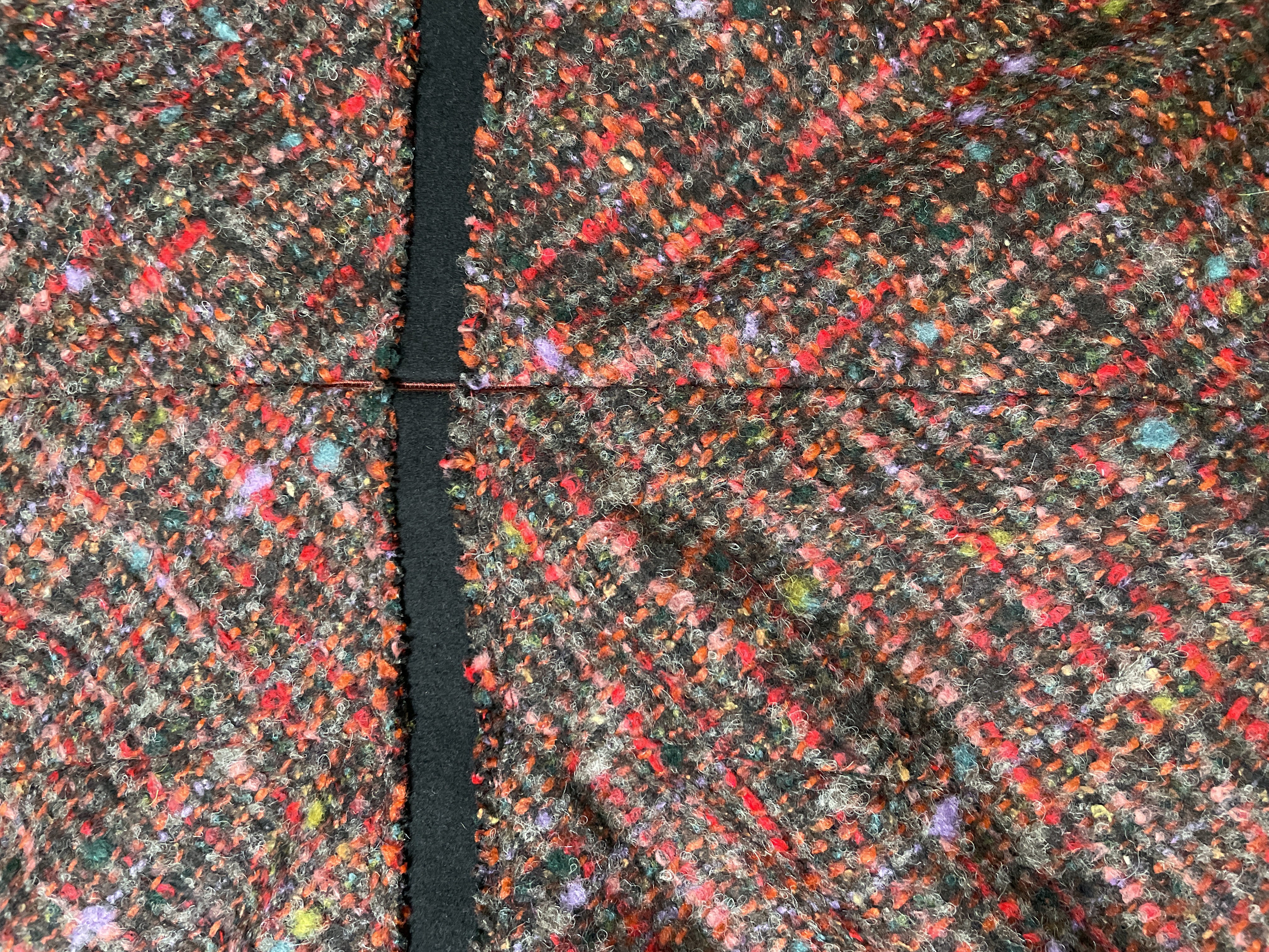 Vestido Sin Mangas Tweed Multicolor Lana seda Alpaca BENETTON (L) 4