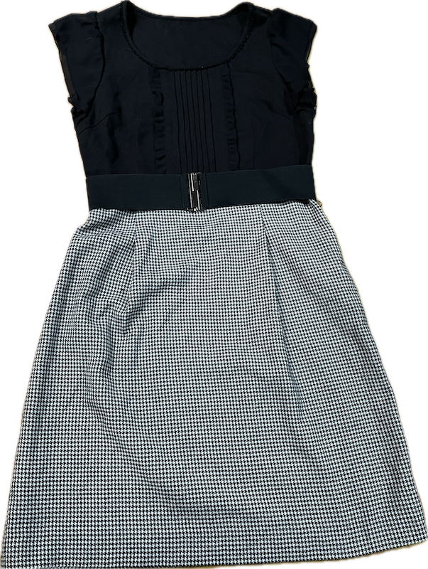 Vestido Estilo Cute/Kawaii Elegante Pata de Gallo Cinturón DELLA LUCE JAPAN (S-M) NUEVO 8