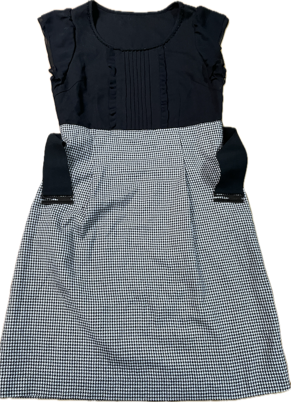 Vestido Estilo Cute/Kawaii Elegante Pata de Gallo Cinturón DELLA LUCE JAPAN (S-M) NUEVO 9