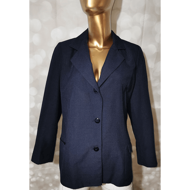 Blazer Navy Diseño Recto Botones Diseño (L)