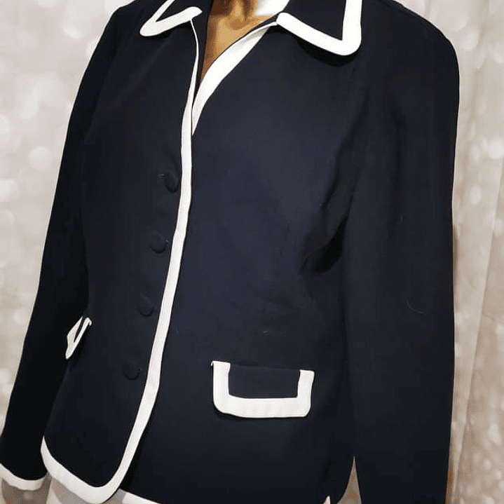 Chaqueta Blazer Clásico Navy EMMA JAMES (L) NUEVO 2