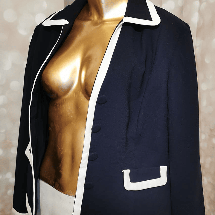 Chaqueta Blazer Clásico Navy EMMA JAMES (L) NUEVO 6