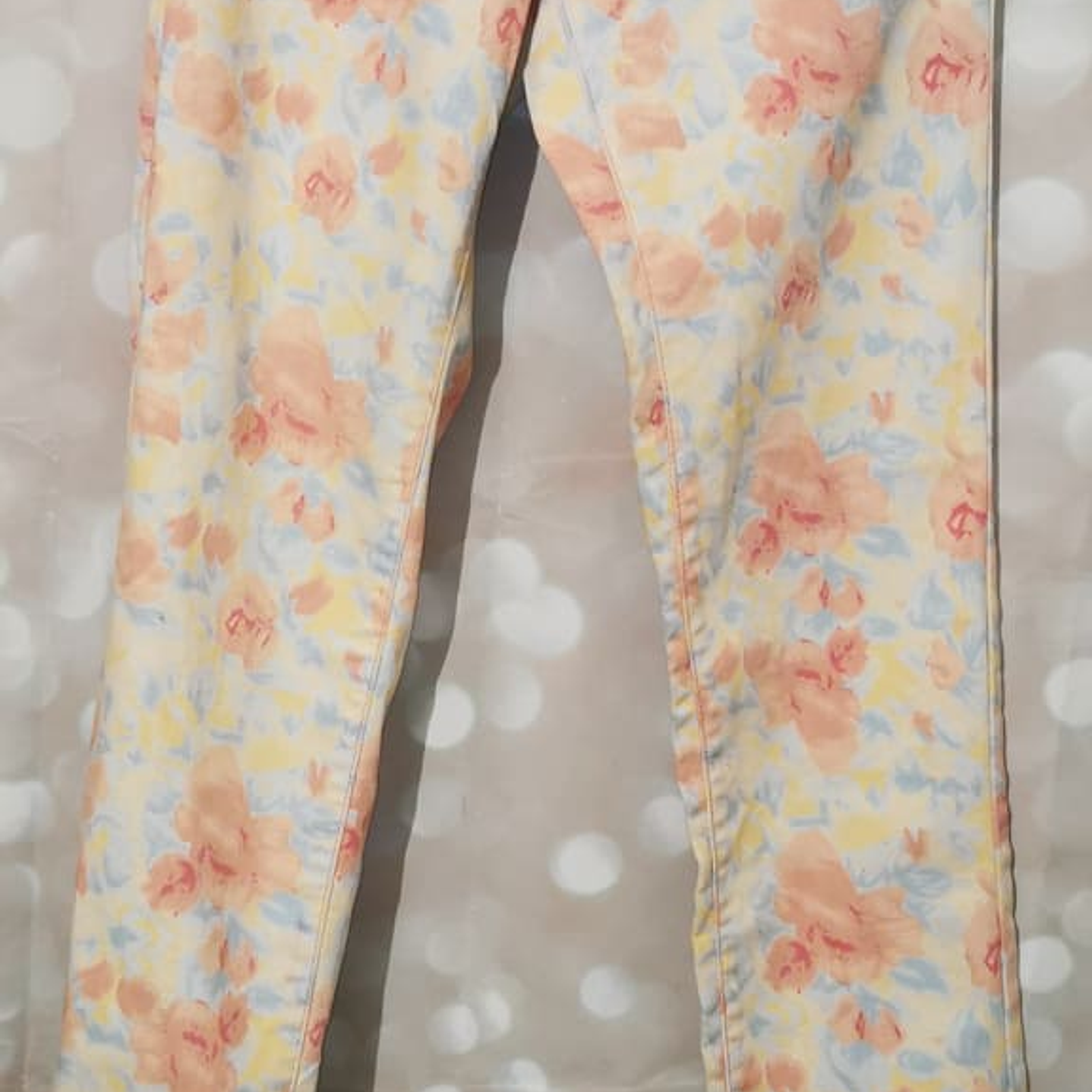 Jeans Estampado Floral Skinny OKAY (XS) NUEVO 4