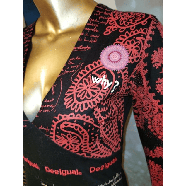 Vestido Manga Larga Algodón  DESIGUAL (S) NUEVO 