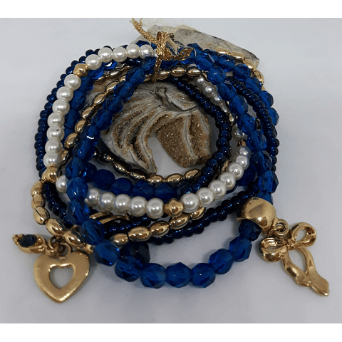 Pulsera cristales azul