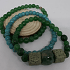 Pulseras piedras jade y turqueza