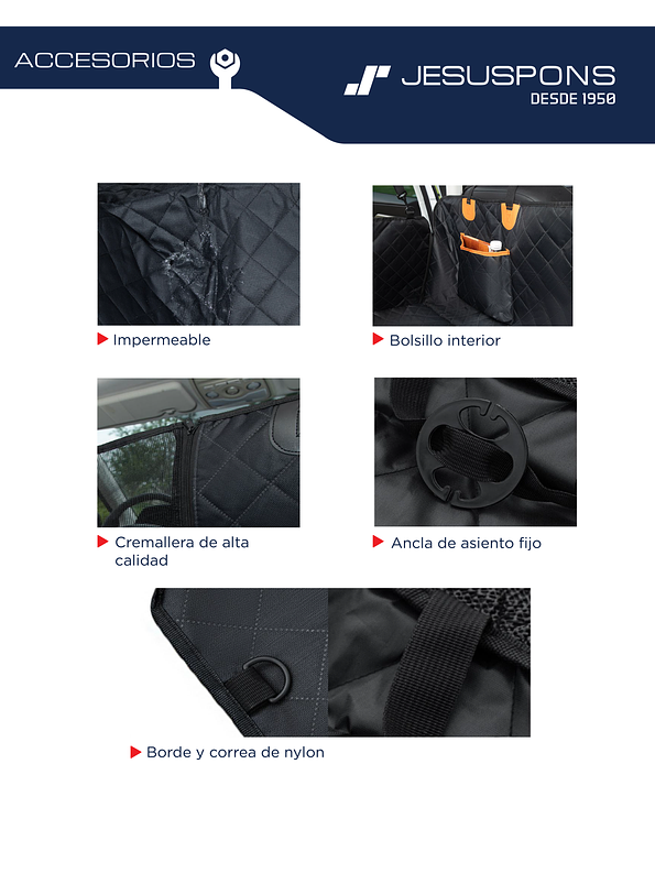 Funda de auto impermeable para mascotas 4