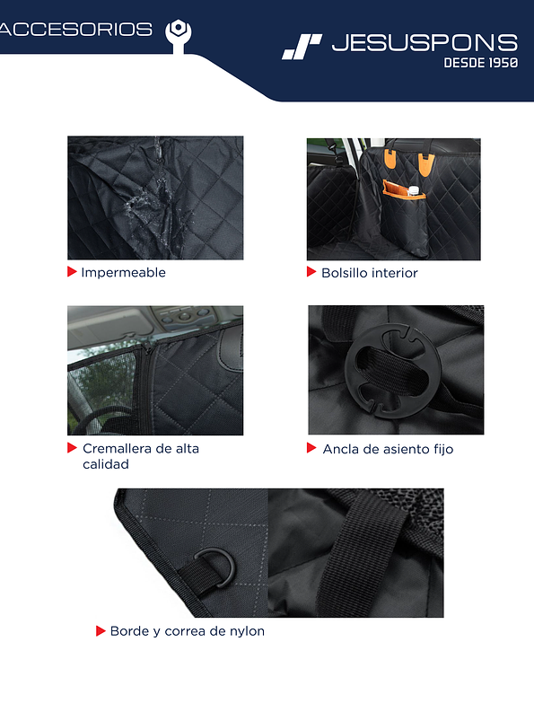 Funda de auto impermeable para mascotas 3