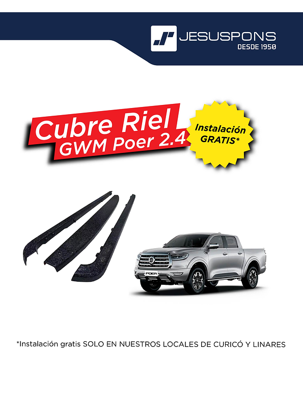 Cubre Riel/ Baranda Camioneta Great Wall Poer 2.4 Diesel  1