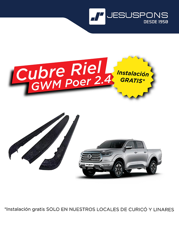 Cubre Riel/ Baranda Camioneta Great Wall Poer 2.4 Diesel  1
