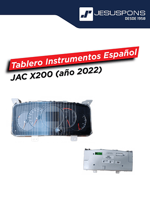 Tablero de instrumentos español Jac Modelo X200