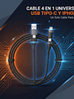 Cable Universal 4 En 1 USB Tipo-C Y Iphone - Miniatura 1