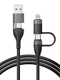 Cable Universal 4 En 1 USB Tipo-C Y Iphone - Miniatura 2