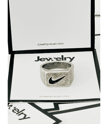Anel -  Nike Classy - Prateado Vintage