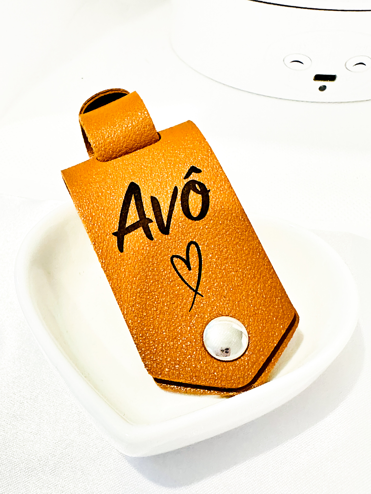 Porta-Chaves de Couro PU com Chapa Interna Personalizável 1
