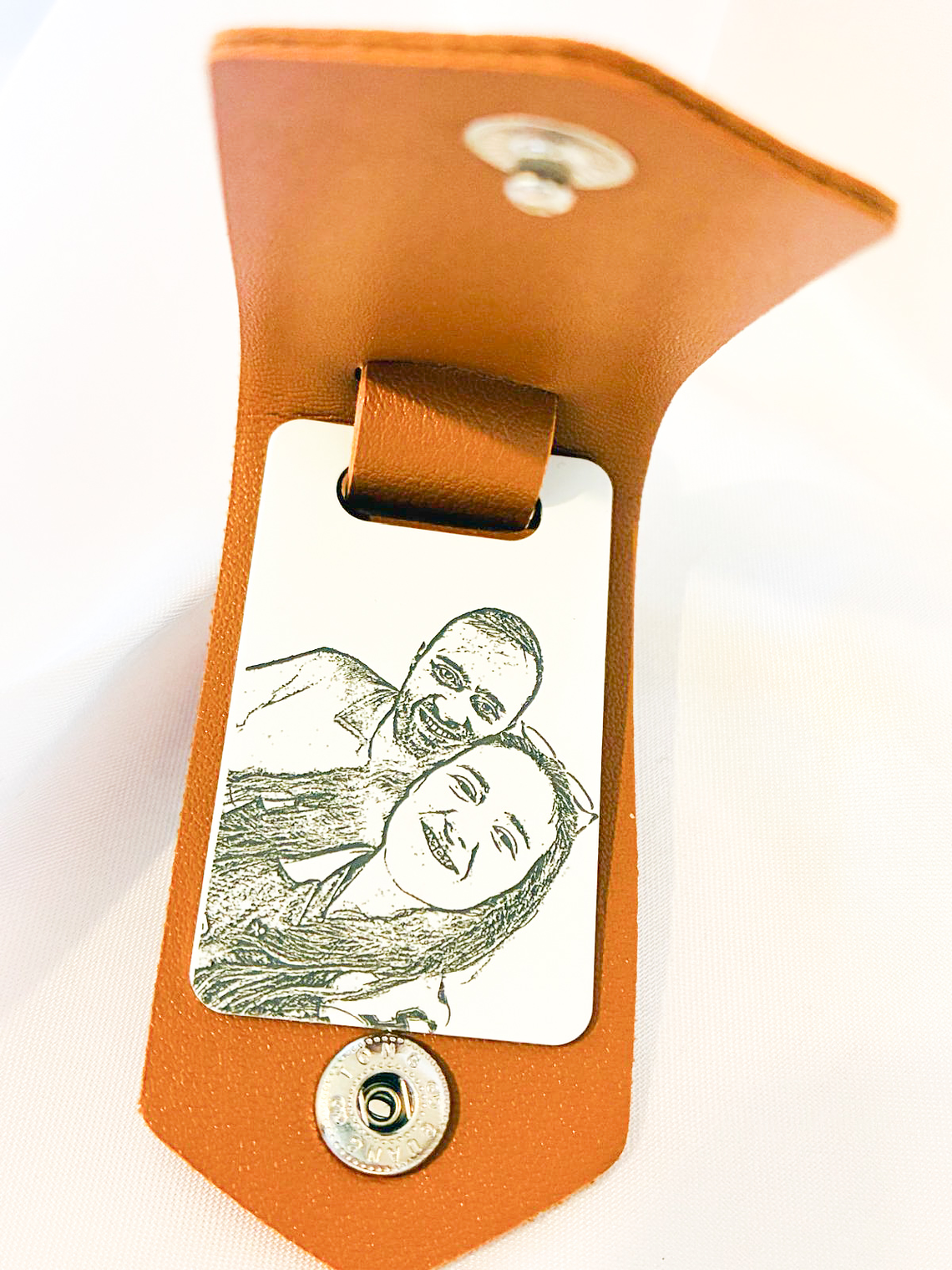 Porta-Chaves de Couro PU com Chapa Interna Personalizável 5