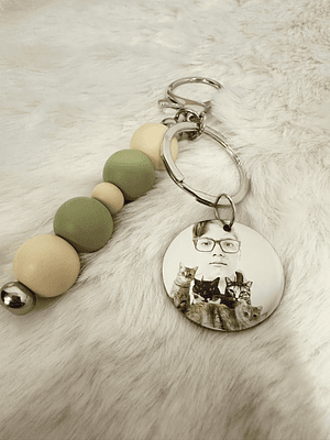 Porta‑chaves em Silicone com Medalha Personalizada