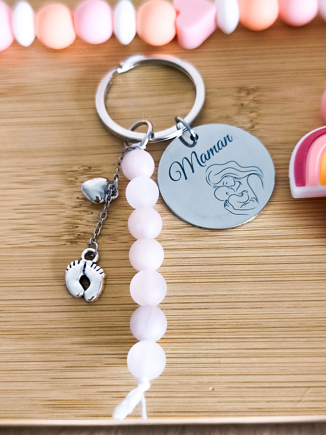 Porta‑chaves em Cristal com Medalha Personalizada  2