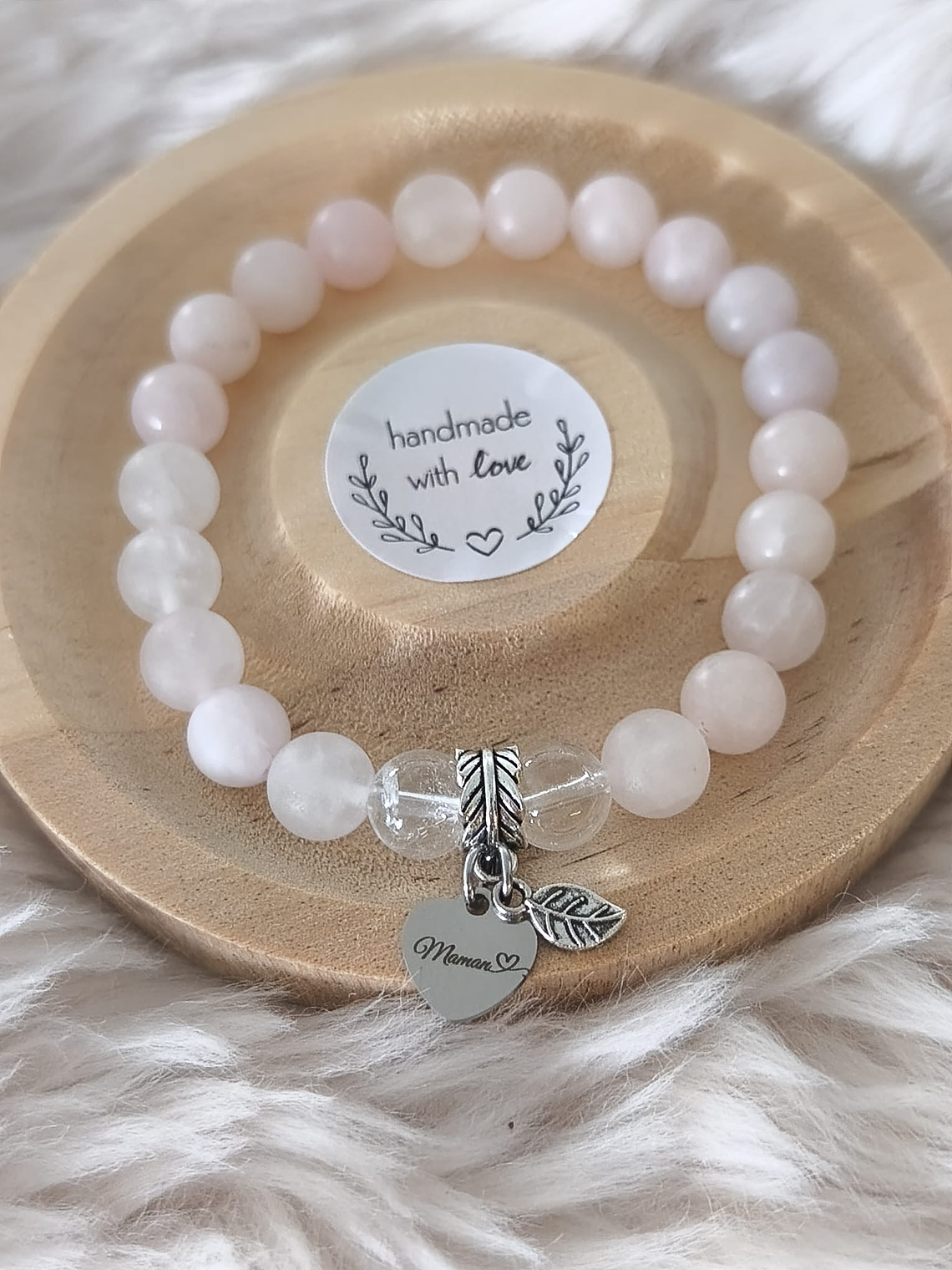 Pulseira de Cristais Naturais com Medalha Personalizada 6