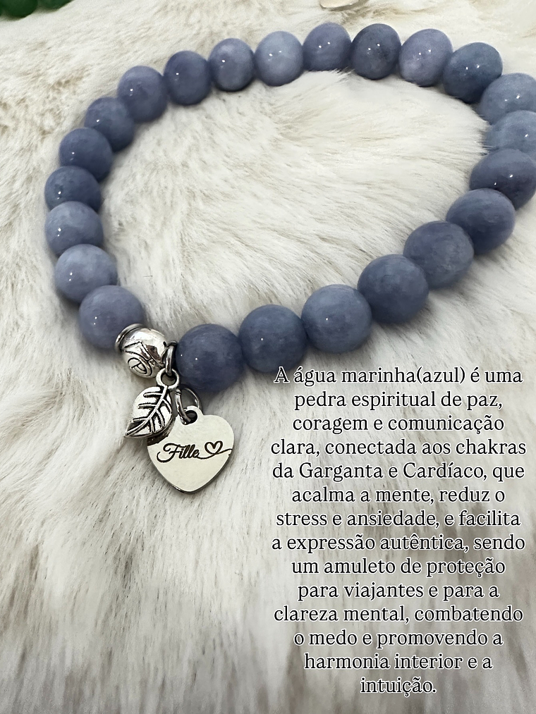 Pulseira de Cristais Naturais com Medalha Personalizada 10